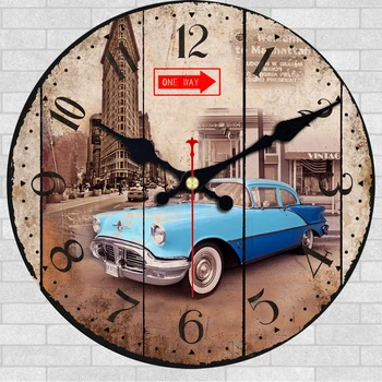 שעון גדול שקט מנגנון קוורץ | יד אוטומטי מכונית אופנוע השעונים אלגנטי כחול מכונית ספורט שעון קיר שעוני קיר בעיצוב